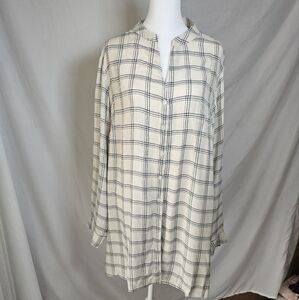 Lane Bryant Women's‎ Long Sleeve Button  Plaid Print shirt Size 18/20